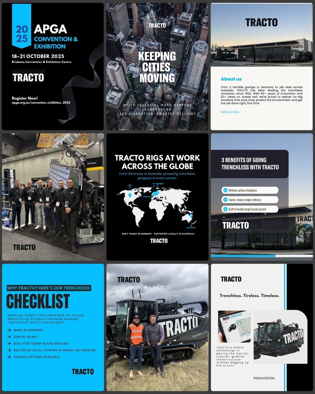 TRACTO - Underground Drilling - Trenchless technology (German_Australian marketing)
